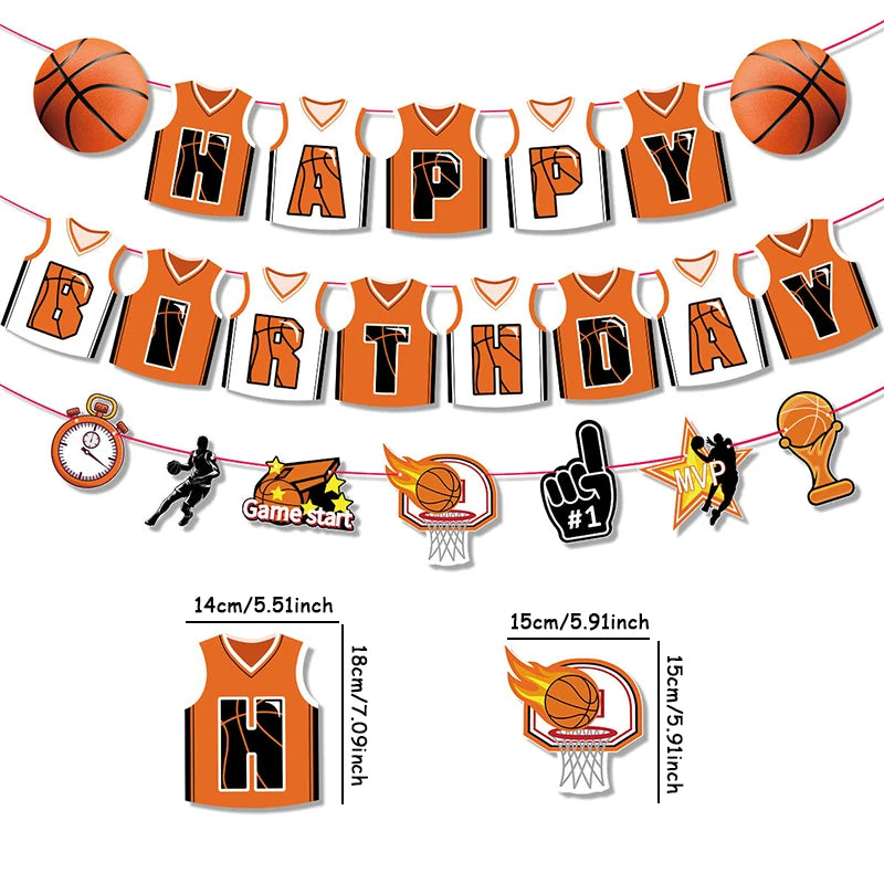 NBA Theme Happy Birthday Party Decoration For Home Decoration Banner