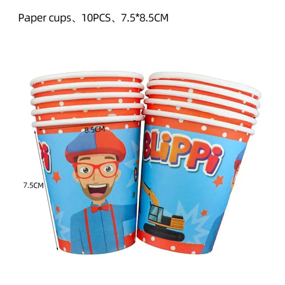 Blippiing Teacher Birthday Party Disposable Tableware Cup Plate Napkin