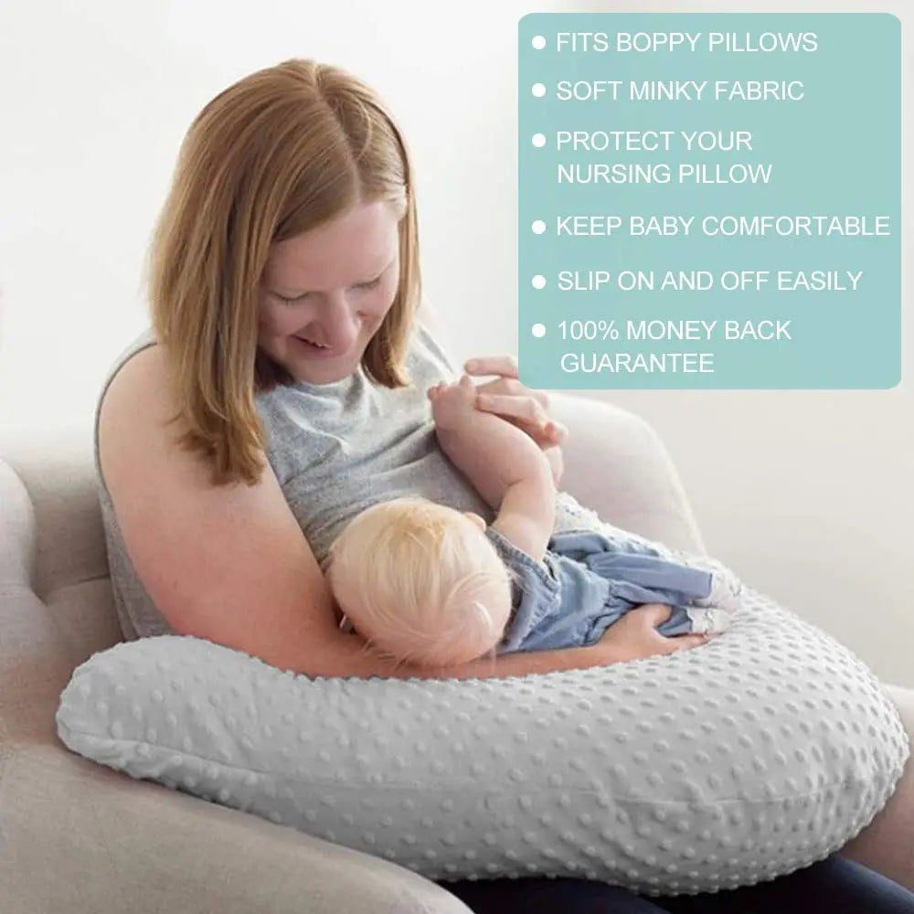Baby Nursing Pillow Cover  Minky Breastfeeding Pillow Slipcover Ultra