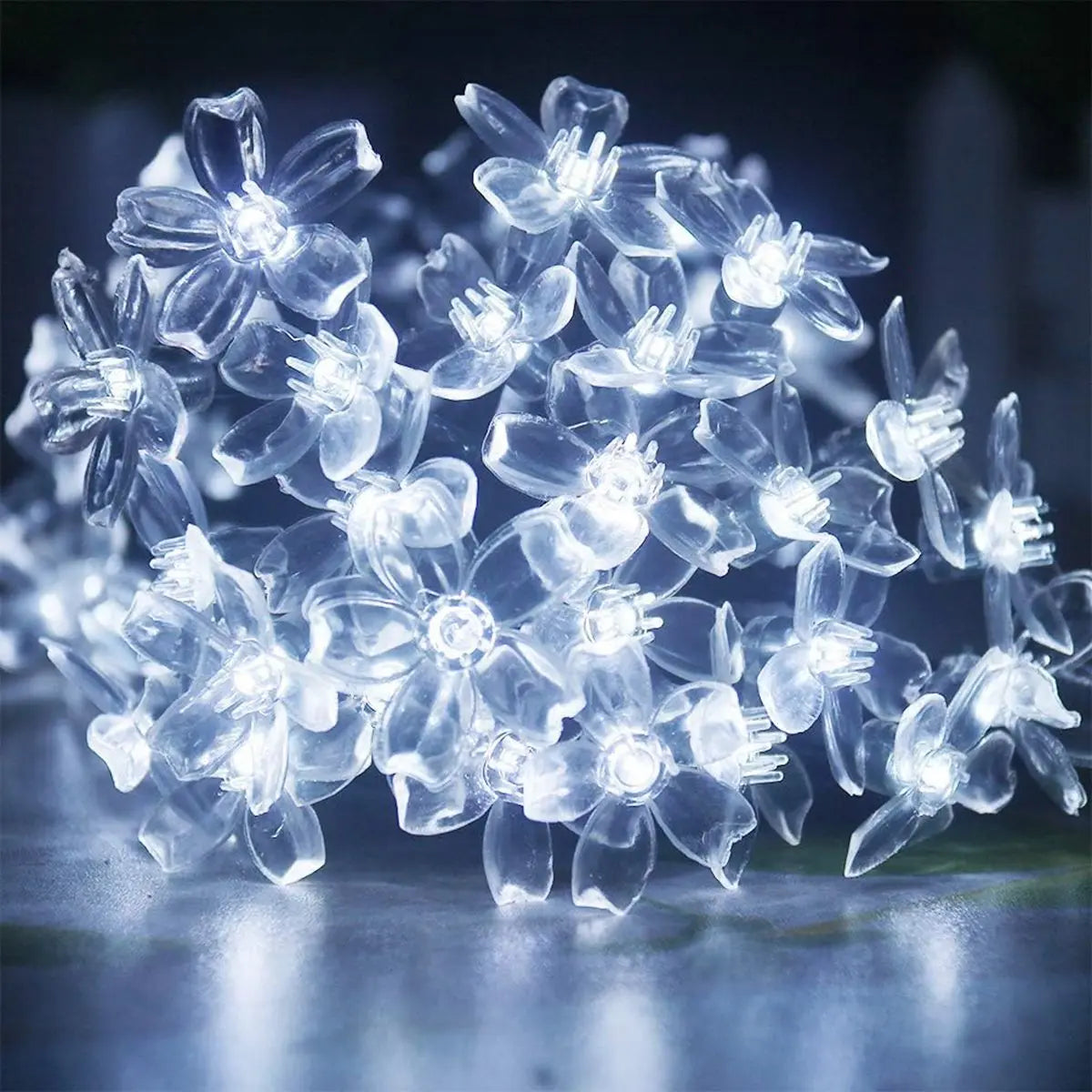 1PC Solar String Flower Lights Outdoor Waterproof 20/30/50/100 LED