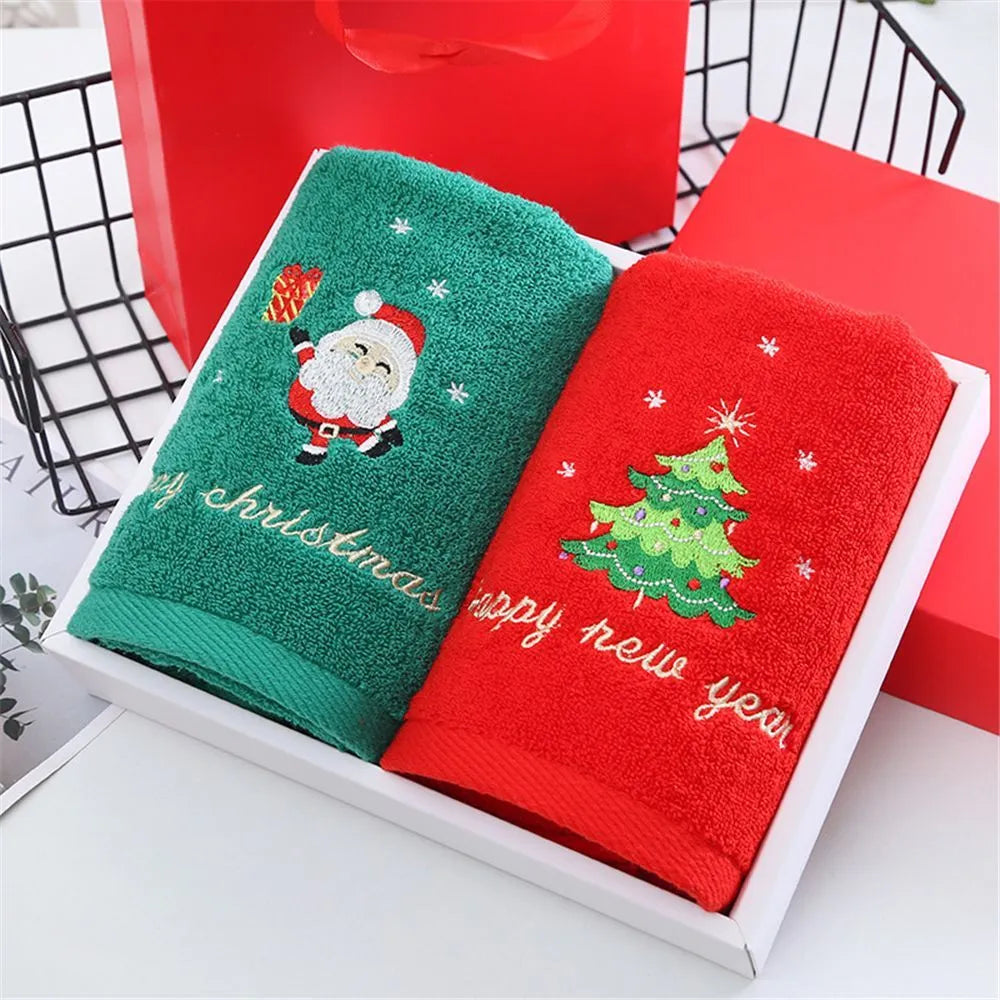 1Pc Bathroom Towel Set Coral Fleece Absorbent Microfiber Christmas