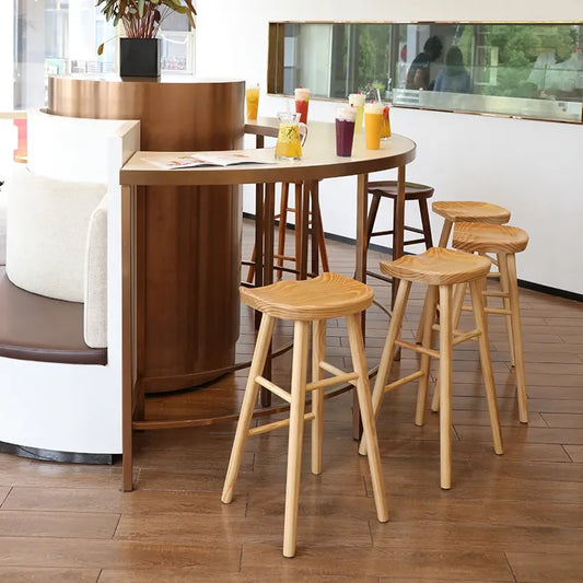 VIP Custom Solid Wood Home Chair High Stool Modern Minimalist Bar