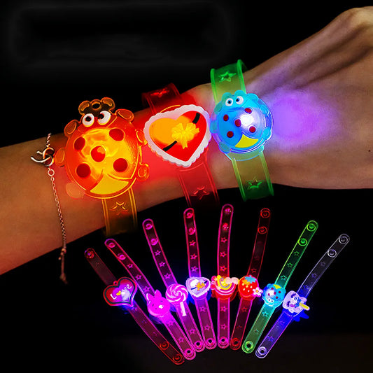 6PC Kids Birthday Party Supplies LED Cartoon Light Up Watch Toys Boys