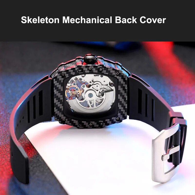 2023 Watch Men Skeleton Automatic Mechanical Watch Tourbillon Skeleton