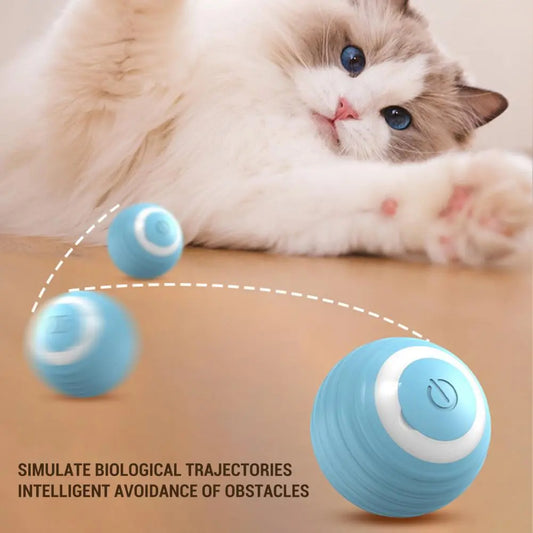 Automatic Cat Teaser Usb Rechargeable Cat Toy Ball with Colorful Light