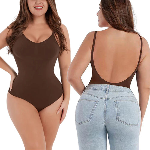 Plus Size Bodysuits for Women Backless Camisole Tummy Control