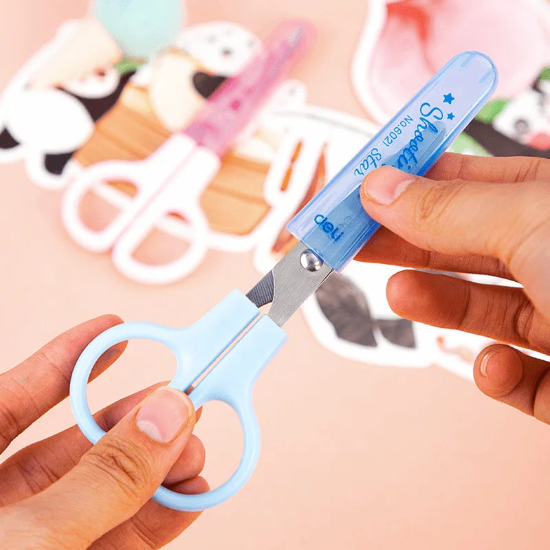 DELI Safty Scissors for Kids Student DIY Paper Scissors 122mm With
