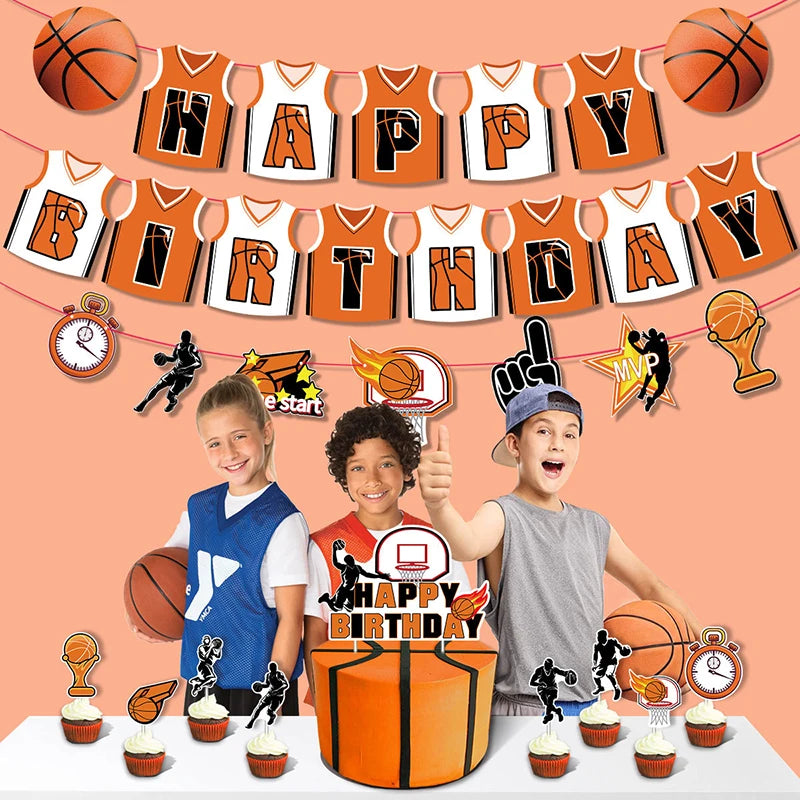 NBA Theme Happy Birthday Party Decoration For Home Decoration Banner