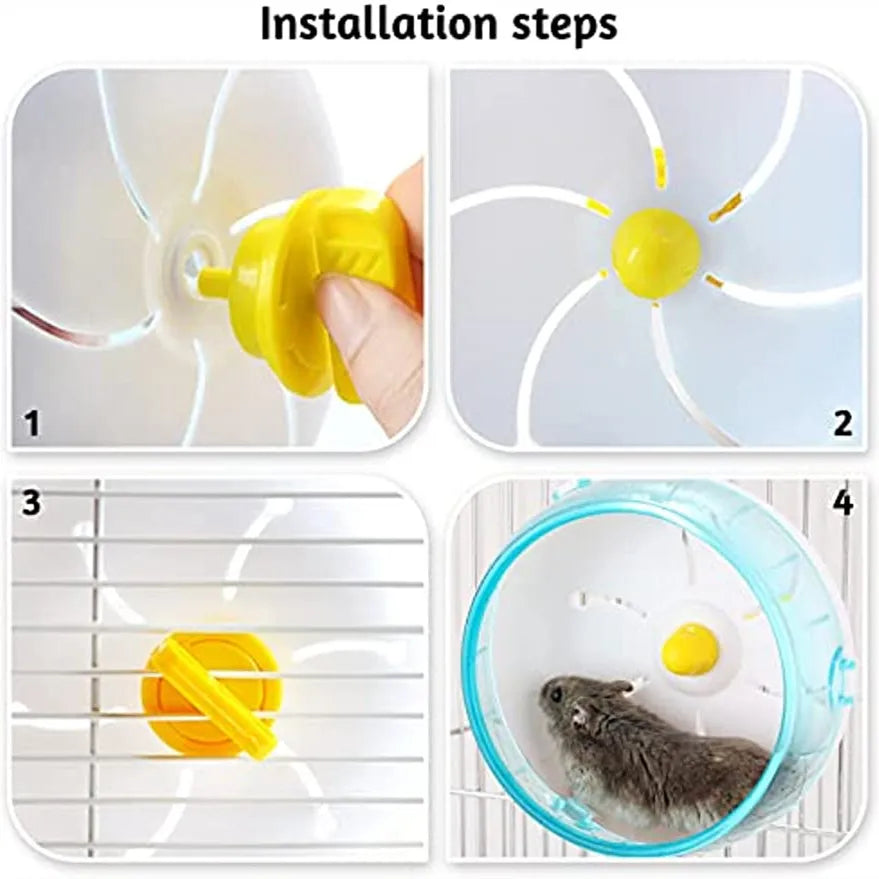 Hamster Running Disc Toy 3 Size Silent Small Pet Rotatory Jogging