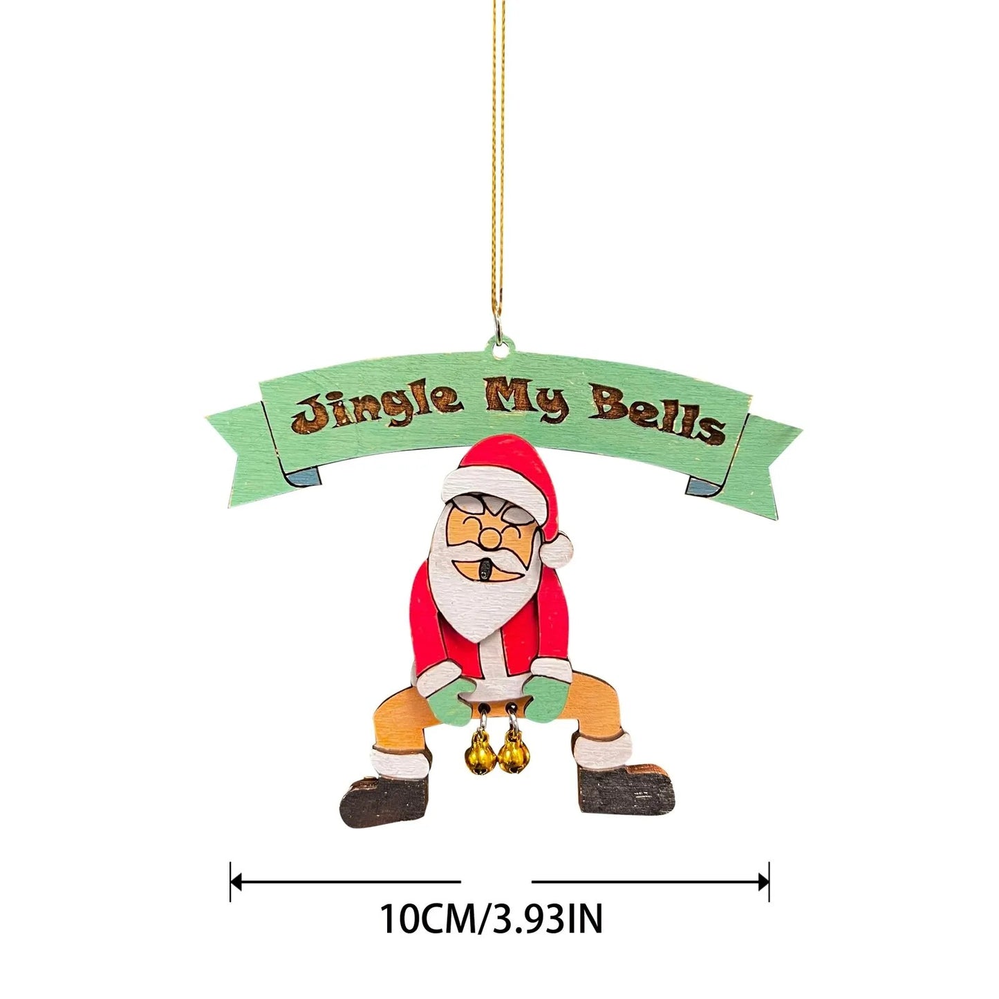 Jingle My Bells Funny Christmas Ornament Santa Butt Bell Ornament Fun