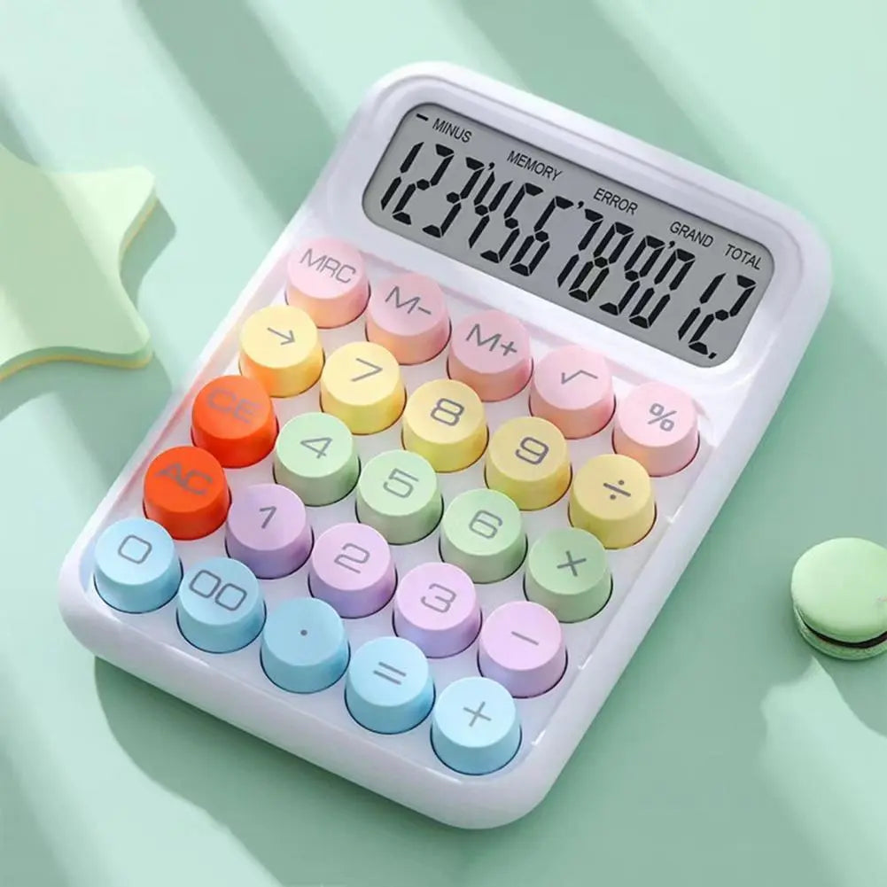 New Calculator Portable Mechanical Buttons Calculator Easy To Use For