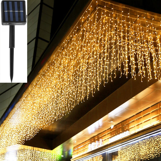 Solar Lights 6m Width Droop 0.5m Christmas Solar Garland Light String