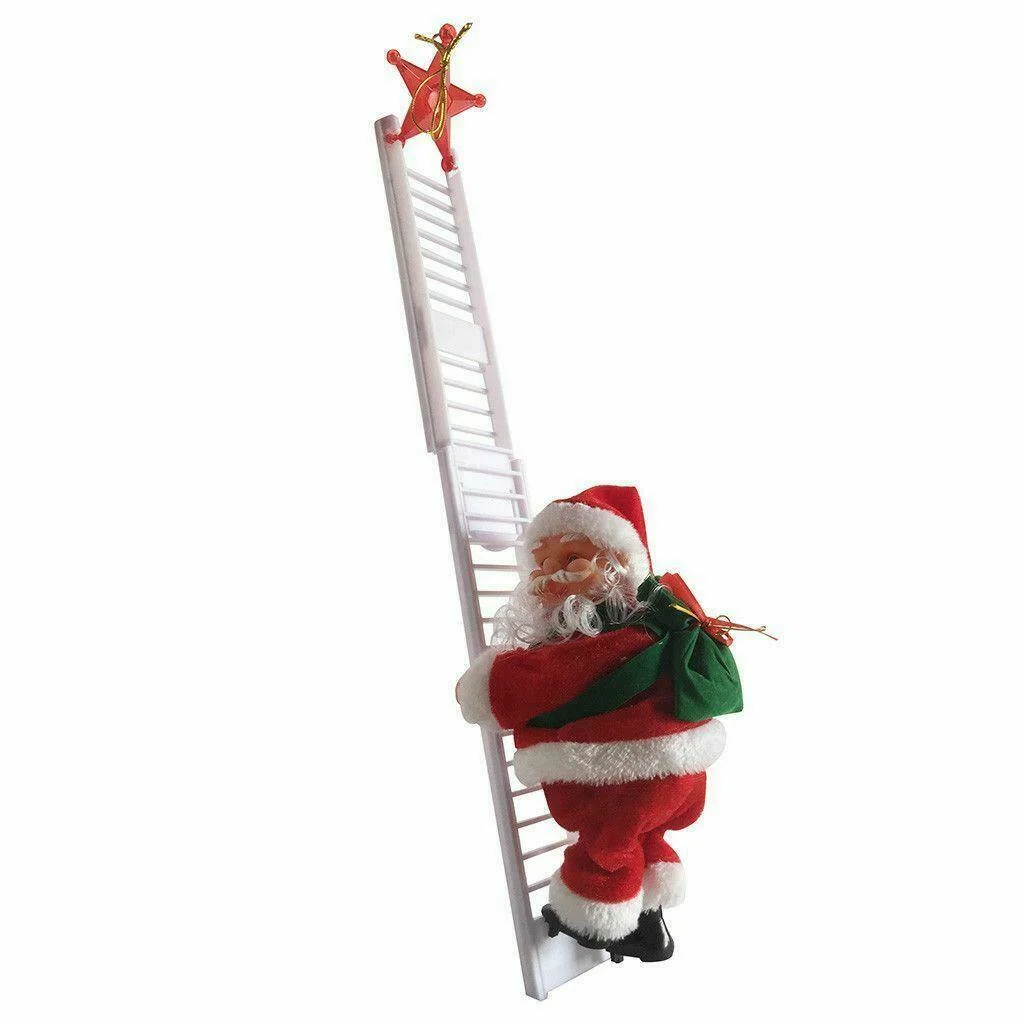 Christmas Music Santa Claus Electric Climbing Xmas Tree Decor Ornament