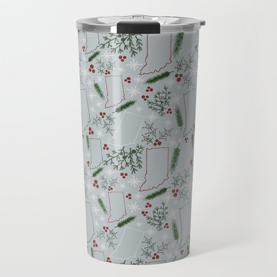 Indiana Christmas Travel Coffee Mug